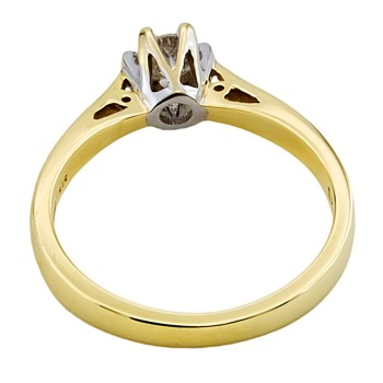 9ct gold diamond 0.25 solitaire Ring size L